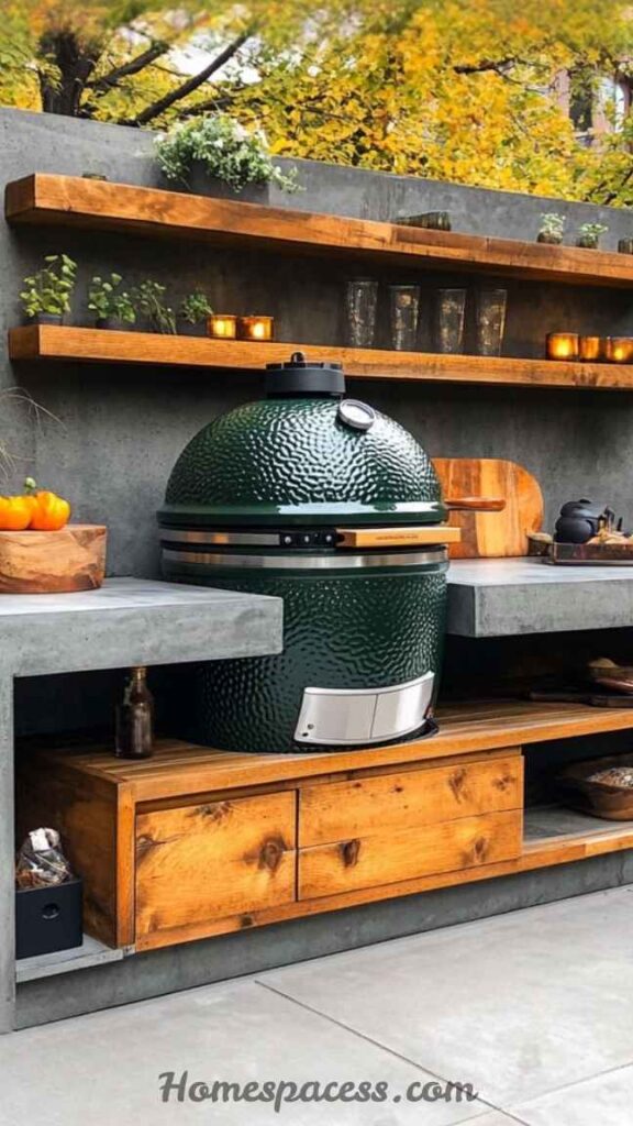 BBQ Patio Ideas That Transform Your Outdoor Space 11 Kamado Grill Niche Station
