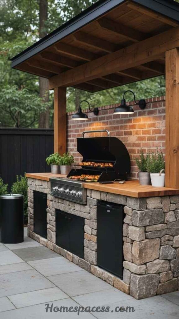 BBQ Patio Ideas That Transform Your Outdoor Space 12 Charcoal Grill & Ash Management Station
