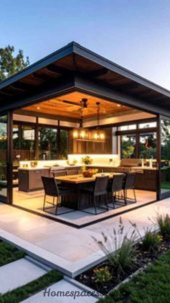 BBQ Patio Ideas That Transform Your Outdoor Space 13 Large-Format Porcelain Paver Patio