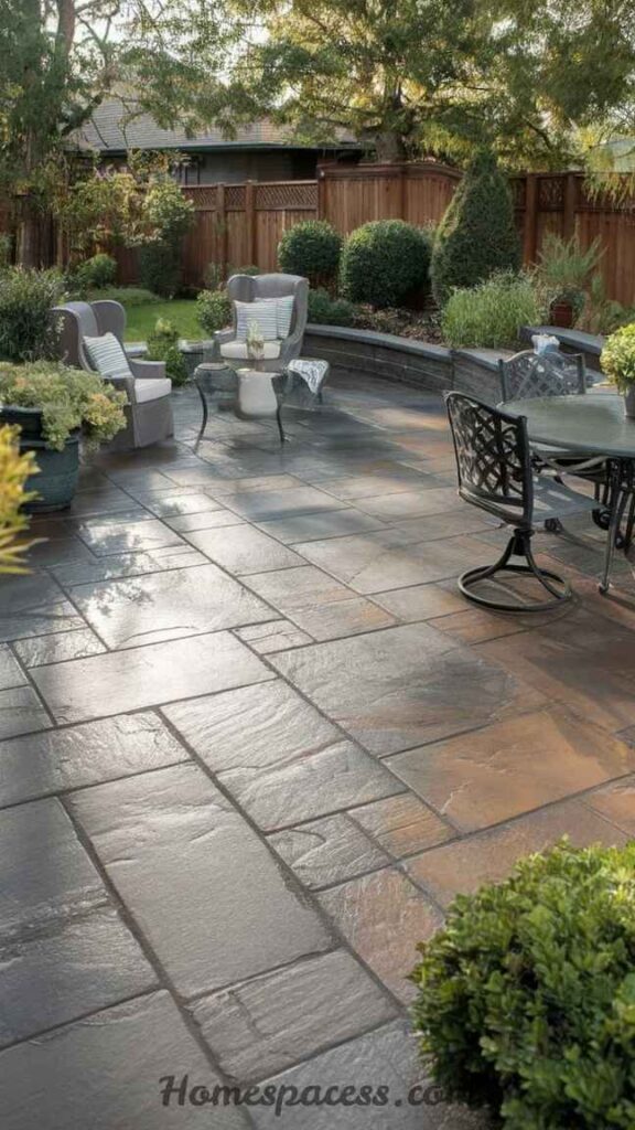 BBQ Patio Ideas That Transform Your Outdoor Space 14 Stamped Concrete with Integrated Patterns
