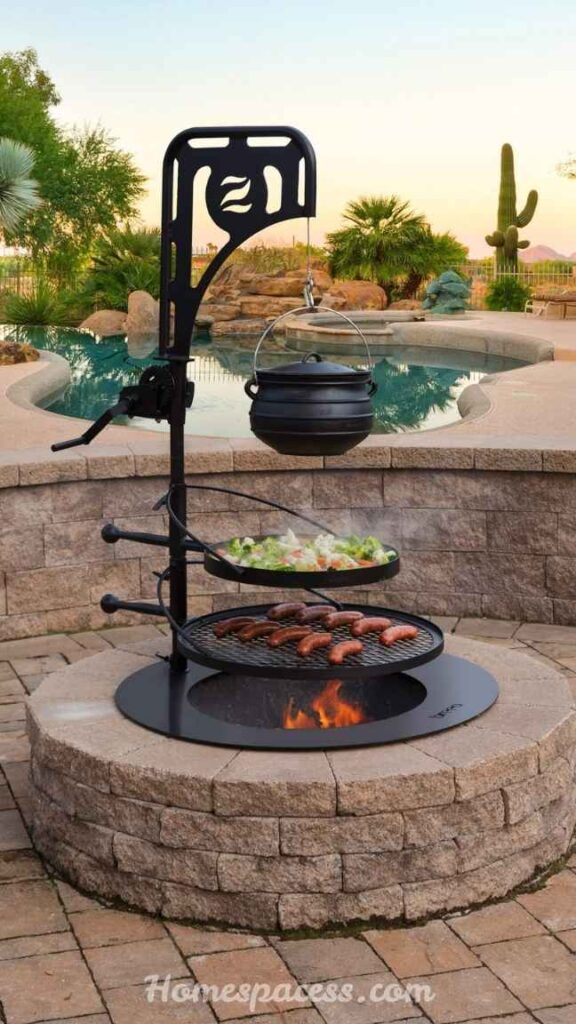 BBQ Patio Ideas That Transform Your Outdoor Space 21 Gas Fire Pit as Centerpiece