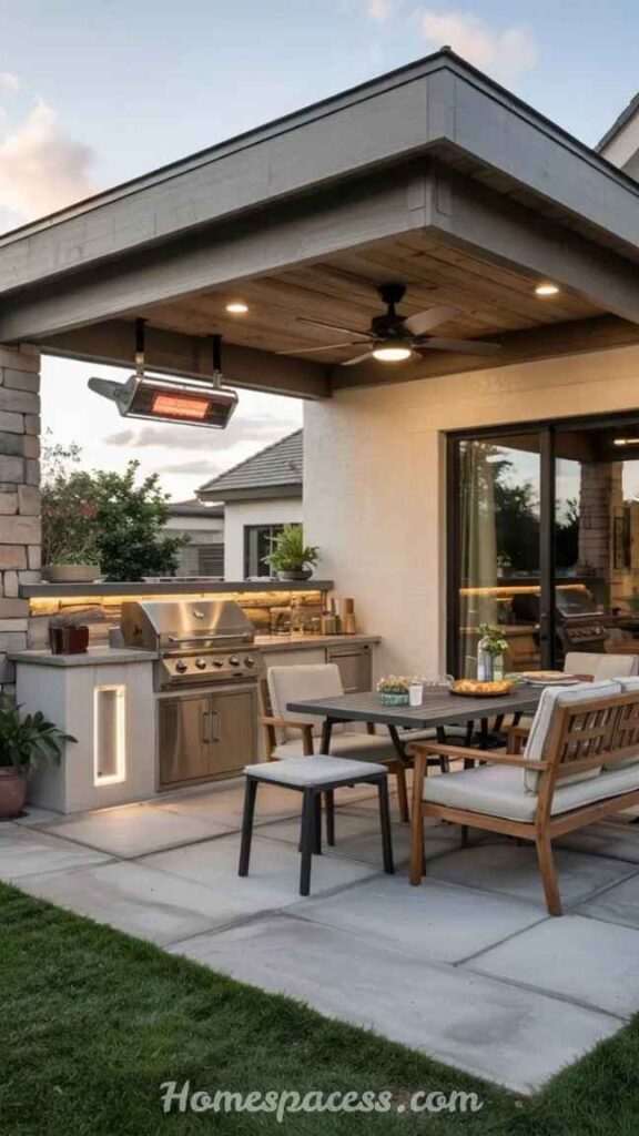 BBQ Patio Ideas That Transform Your Outdoor Space 27 Mixed-Height Seating Zone