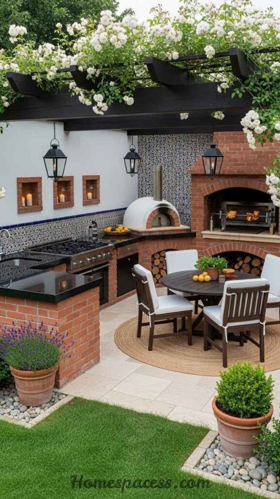 BBQ Patio Ideas That Transform Your Outdoor Space 30 Raised Herb Garden Adjacent to Cooking Station