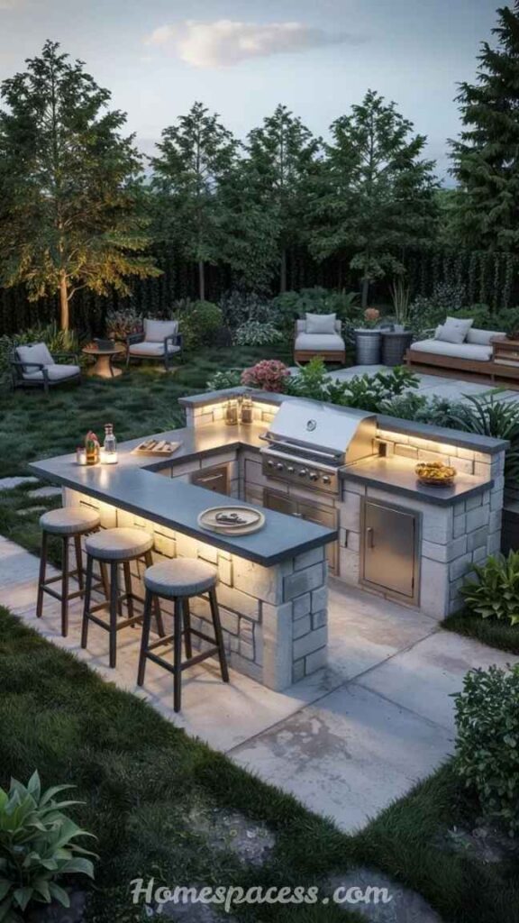 BBQ Patio Ideas That Transform Your Outdoor Space 8 Built-In Gas Grill Island