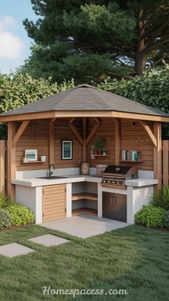 BBQ Patio Ideas That Transform Your Outdoor Space 9 Offset Smoker Corner Station