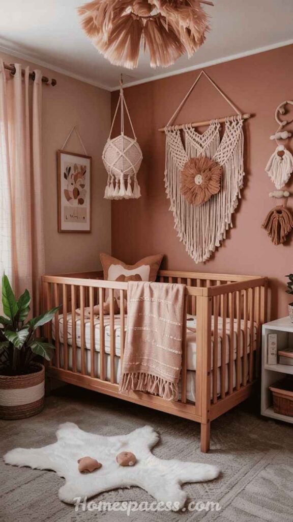 15 Baby Nursery Ideas That Are Beautiful, Safe & Built to Grow With Your Child 16 Boho Nursery with Layered Textiles