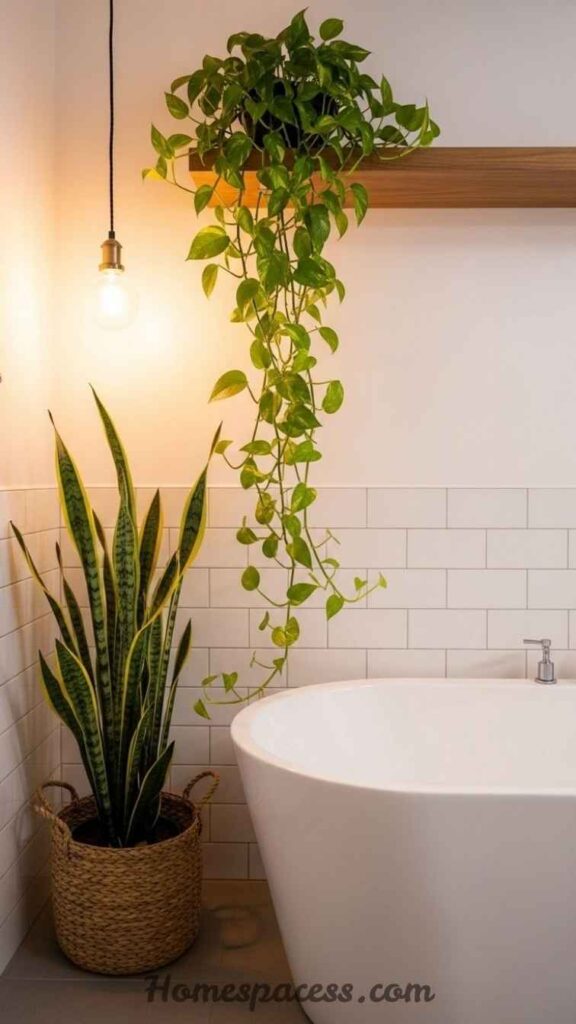 29 Bathroom Decor Ideas That Transform Any Space 20 Choose Plants That Thrive in Bathroom Conditions