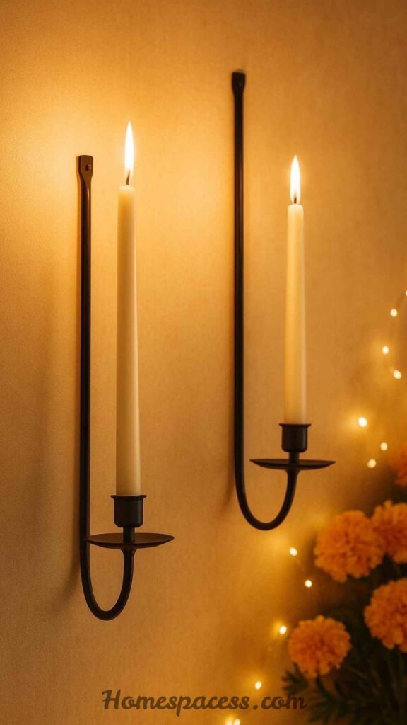 29 Bathroom Decor Ideas That Transform Any Space 5 Add Candle Sconces or Flameless Candles for Evening Ambience