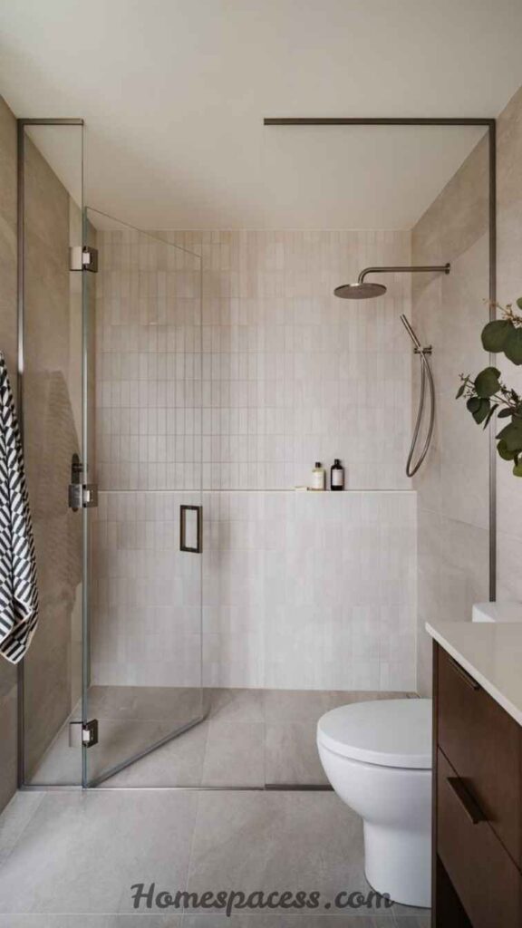 29 Bathroom Decor Ideas That Transform Any Space 31 Use a Continuous Material From Floor to Wall in the Shower