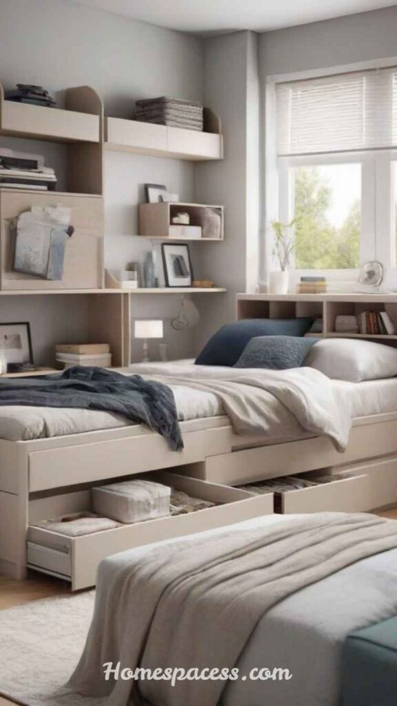 Simple Bedroom Decor Ideas to Make Your Room Look Modern and Fresh 8 Choose Multi-Functional Furniture Strategically