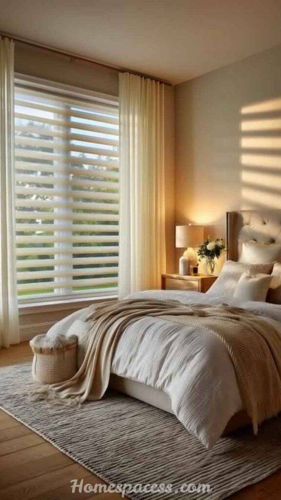 24 Bedroom Interior Ideas That Actually Work in Real Homes 11 Layered Window Treatments