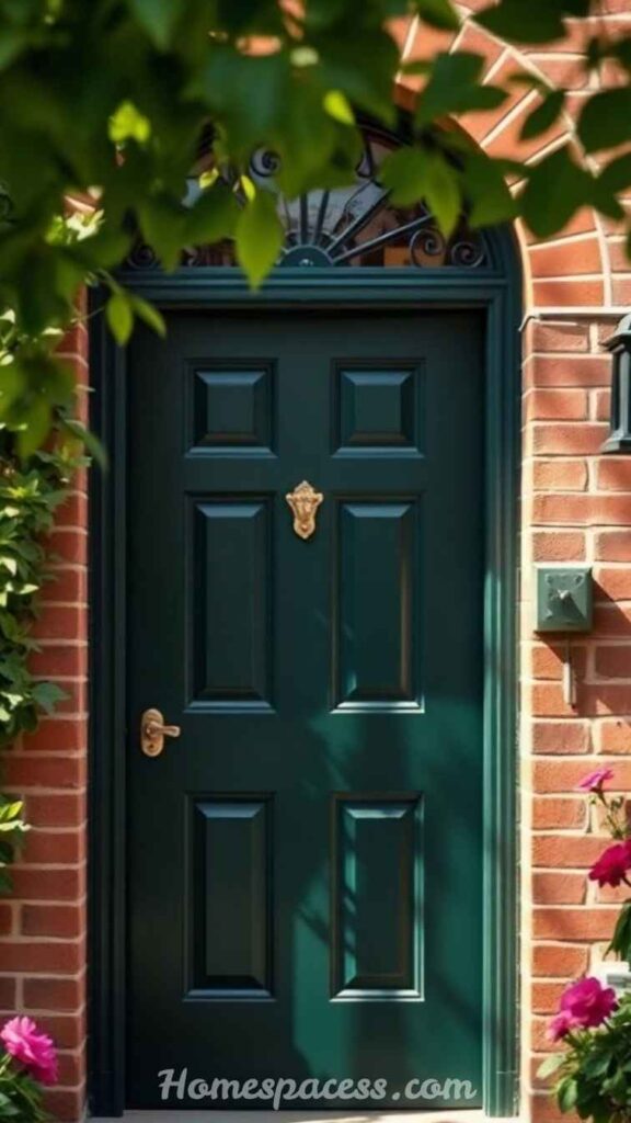 20 Stunning Door Painting Ideas That Actually Transform your Home 4 Deep Forest Green Statement Door