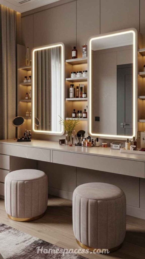 25 Dressing Table Ideas That Transform Your Daily Ritual Into a Luxury Experience 17 Couple-Friendly