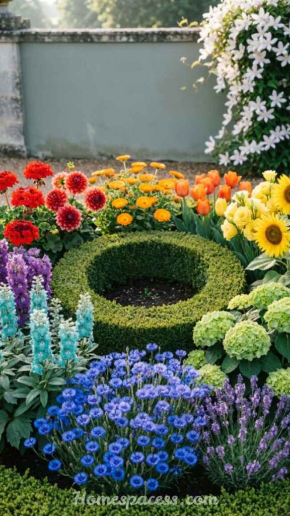 20 Stunning Flower Garden Ideas to Transform Your Outdoor Space 19 Colour Wheel Garden