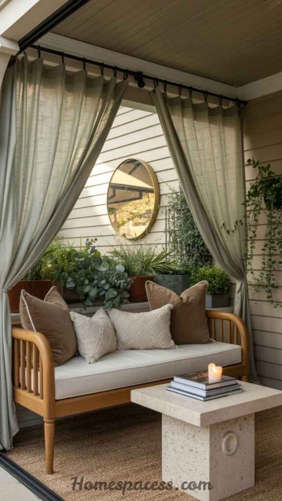 23 Front Porch Ideas That Will Transform Your Home's First Impression 17 Outdoor Curtains for Privacy and Drama