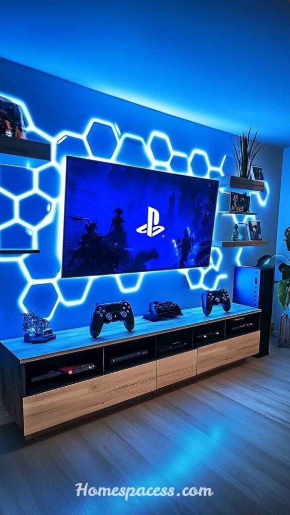 Gaming Room Ideas That Transform Any Space Into a Setup Worth Streaming 7 Console Display Wall