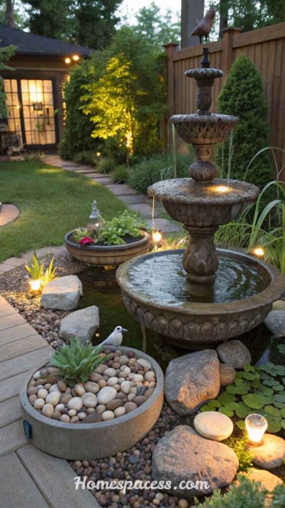 Simple Garden Decor Ideas for a Clean and Modern Outdoor Style 5 Water Features & Fountains