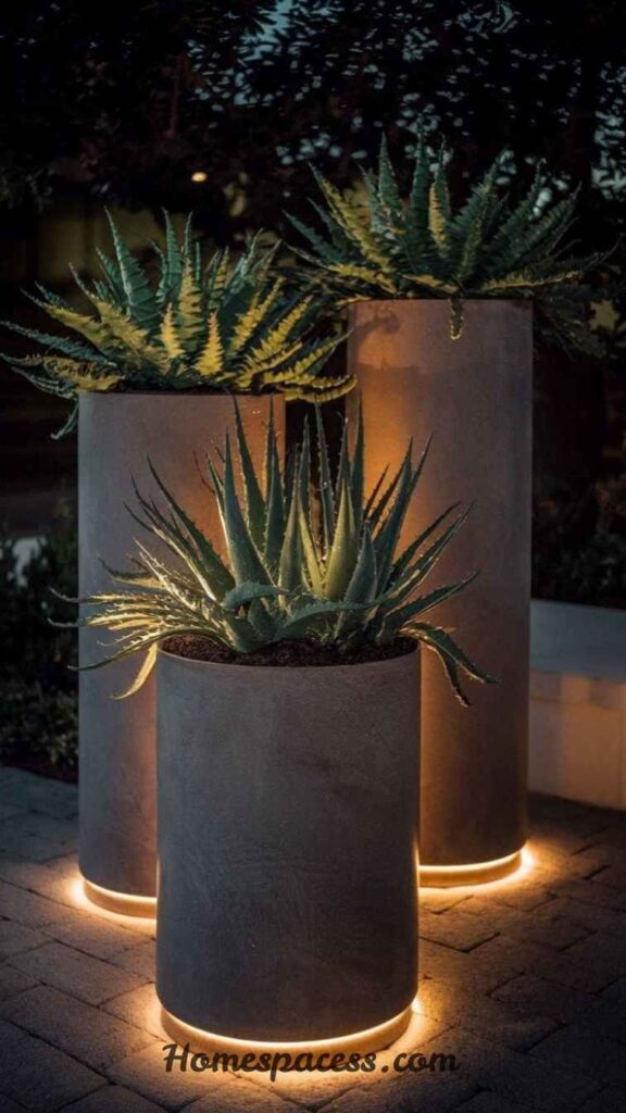 Simple Garden Decor Ideas for a Clean and Modern Outdoor Style 6 Sculptural Planters