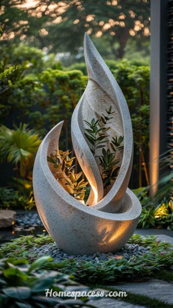 Simple Garden Decor Ideas for a Clean and Modern Outdoor Style 9 Garden Art & Focal Points