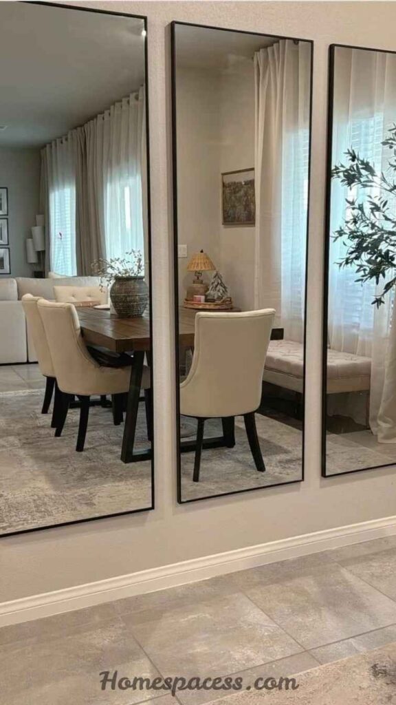 25 Home Decor Ideas That Actually Transform Your Space 4 Use a Statement Mirror to Double Your Space