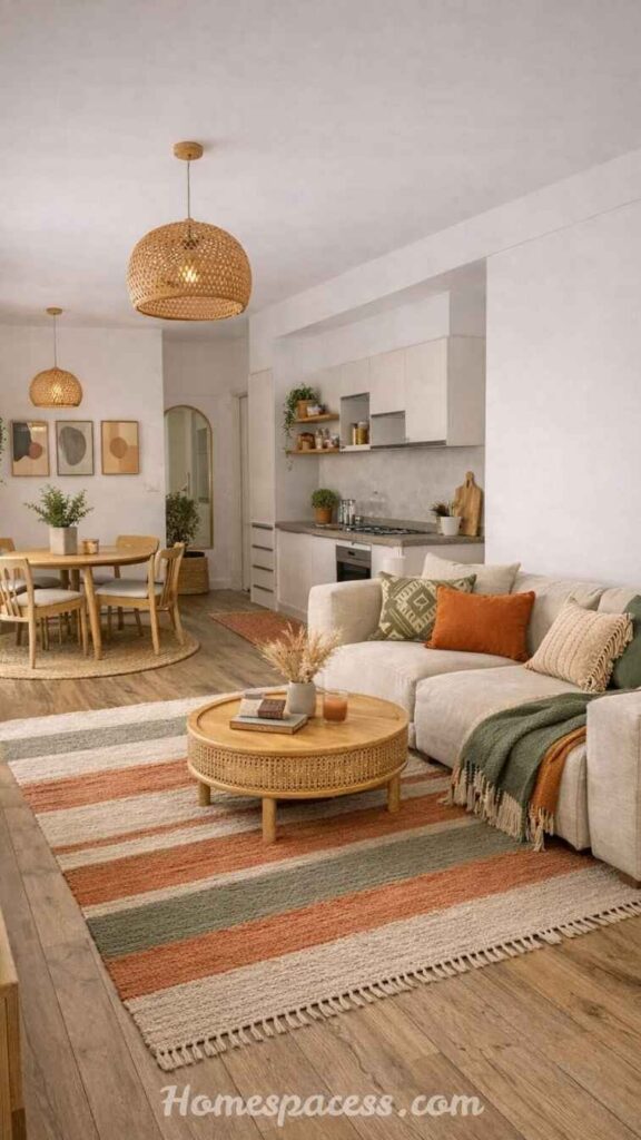 25 Home Decor Ideas That Actually Transform Your Space 9 Use Rugs to Define Zones in Open-Plan Spaces