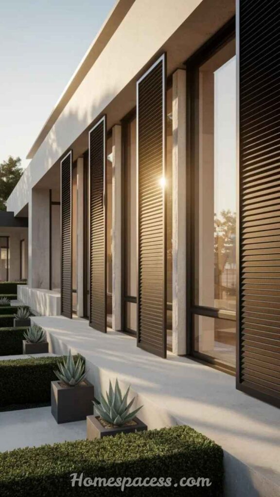 25 Stunning Home Exterior Ideas That Actually Boost Curb Appeal 15 Architectural Window Shutters