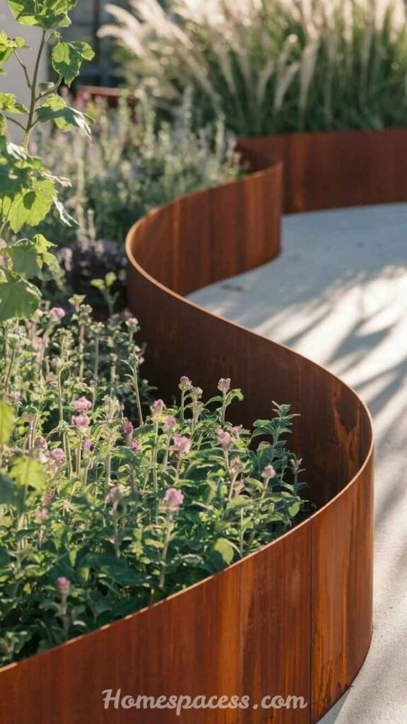 25 Stunning Home Exterior Ideas That Actually Boost Curb Appeal 26 Corten Steel Landscape Edging