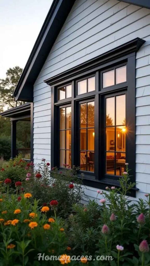 25 Stunning Home Exterior Ideas That Actually Boost Curb Appeal 9 Black Window Frames & Trim