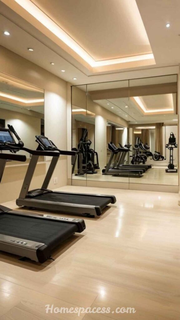 22 Home Gym Ideas That Actually Work For Every Space & Budget 14 Mirror Gym Aesthetic Setup