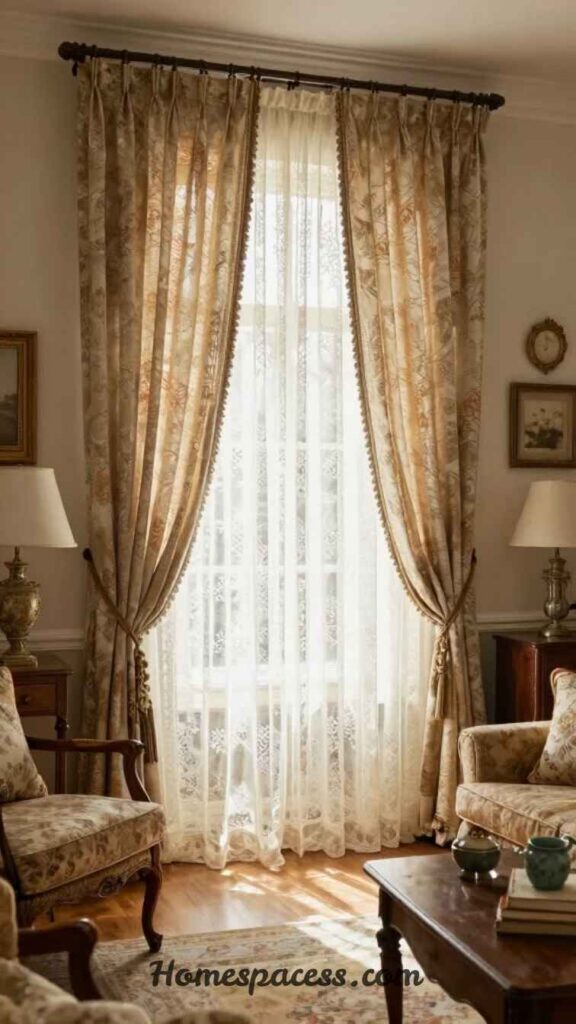Living Room Curtain Ideas for a Cozy and Modern Home Look 4 Sheer Layered Curtains