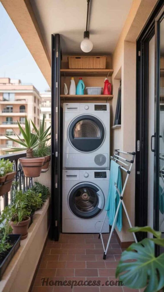 18 Brilliant Laundry Room Ideas That Actually Transform the Space 5 Go Vertical with a Stacked Washer-Dryer Setup