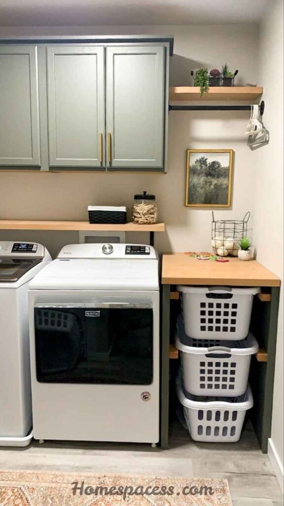 18 Brilliant Laundry Room Ideas That Actually Transform the Space 9 Design a Three-Bin Sorting Station