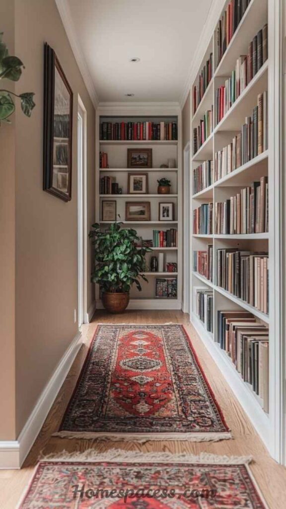 27 Library Room Ideas to Transform Any Space Into a Dream Home Library 26 Narrow Hallway Library