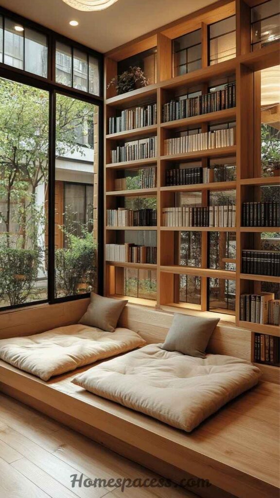 27 Library Room Ideas to Transform Any Space Into a Dream Home Library 28 Library Room with Window Seat