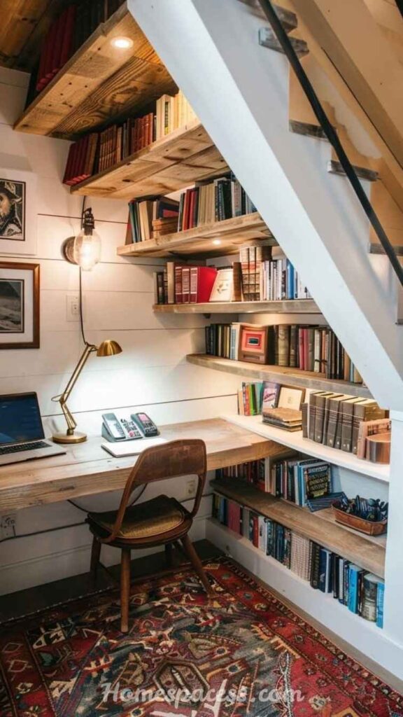 27 Library Room Ideas to Transform Any Space Into a Dream Home Library 8 Under-Stair Library Room