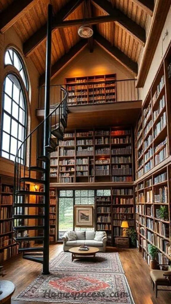 27 Library Room Ideas to Transform Any Space Into a Dream Home Library 11 Library Loft or Mezzanine Level