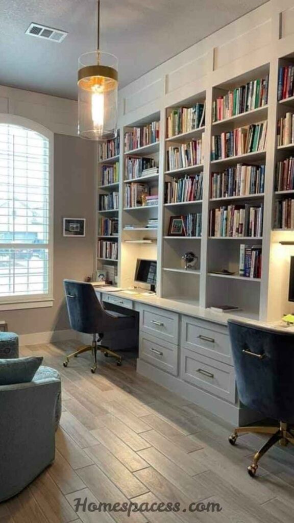 27 Library Room Ideas to Transform Any Space Into a Dream Home Library 12 Dual-Purpose Home Office and Library