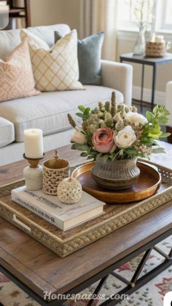 22 Living Room Decor Ideas That Transform Any Space 19 Style a Coffee Table Like a Curated Vignette
