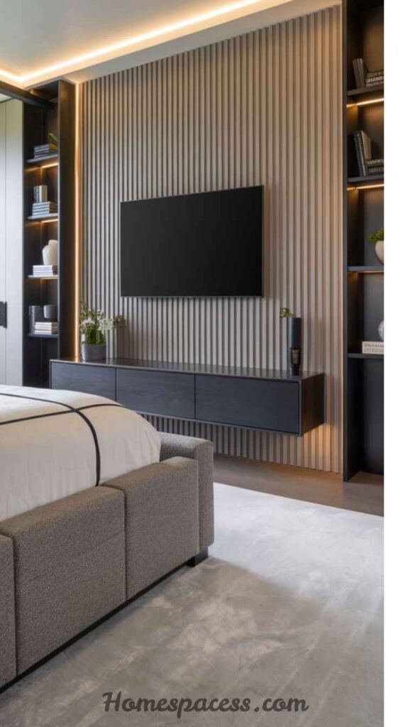 26 Media Wall Ideas That Transform Any Living Space in 2026 21 Bedroom Media Wall