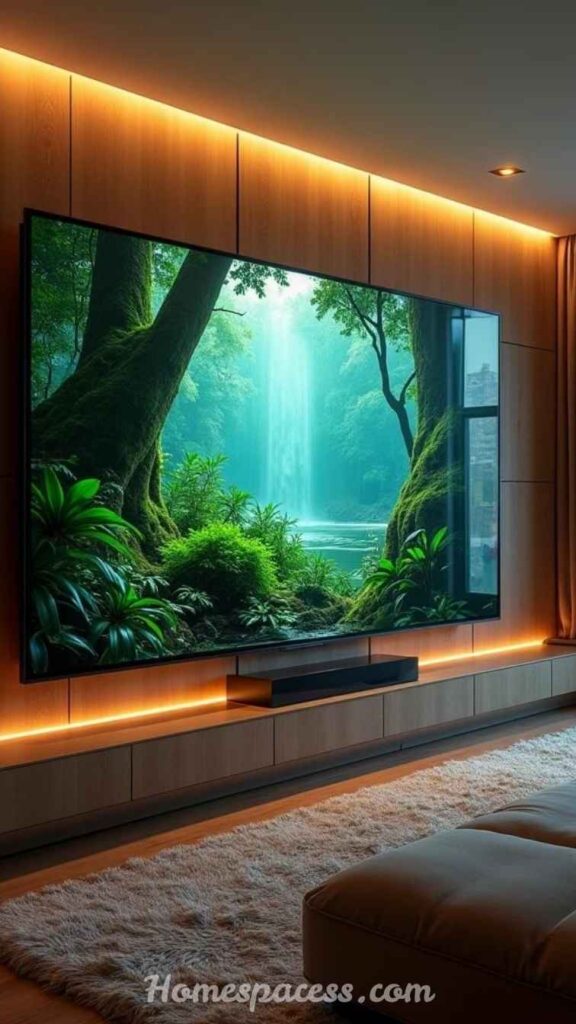 26 Media Wall Ideas That Transform Any Living Space in 2026 14 Smart Home Integrated Media Wall
