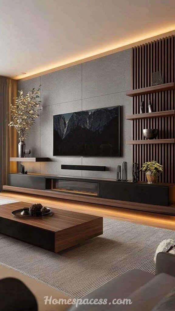 26 Media Wall Ideas That Transform Any Living Space in 2026 11 Scandi-Minimalist Media Wall