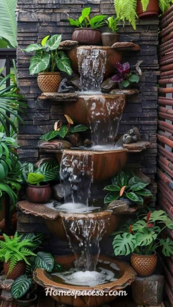 Patio Decor Ideas to Upgrade Your Backyard Without Overspending 13 Incorporate a Water Feature for Sensory Depth