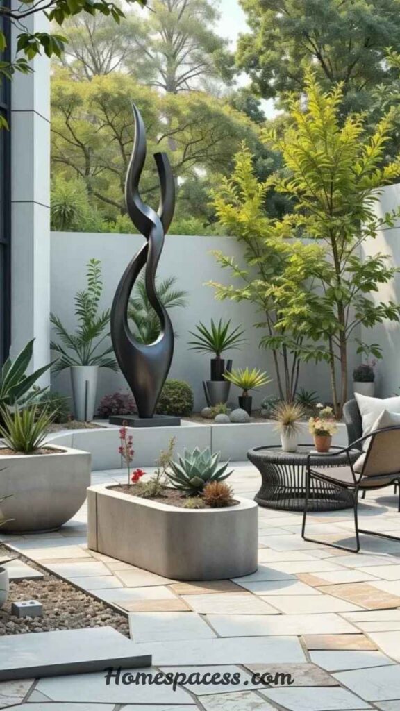 Patio Decor Ideas to Upgrade Your Backyard Without Overspending 16 Display Outdoor Art and Decorative Sculpture