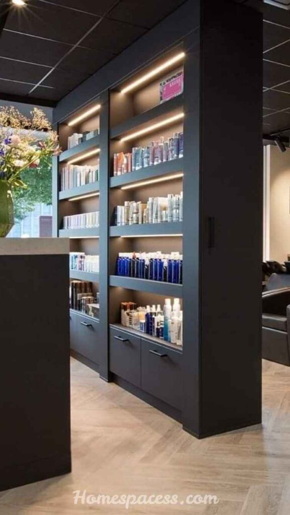 27 Salon Interior Design Ideas That Turn Clients Into Loyal Fans 19 Invest in Custom Built-Ins to Maximize Every Square Foot