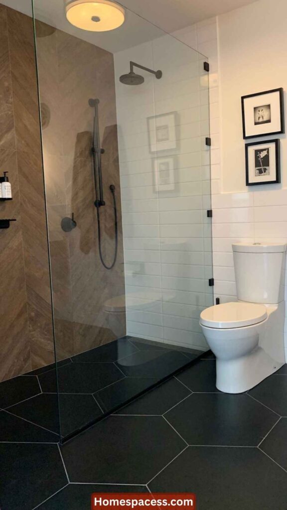 Small Bathroom Ideas:25 Clever Ways to Make Every Inch Count 18 Extend the Same Flooring Into the Shower for Continuity