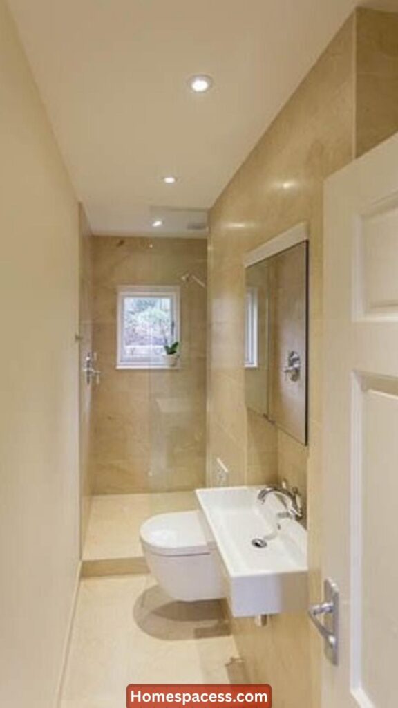 Small Bathroom Ideas:25 Clever Ways to Make Every Inch Count 27 Run Continuous Flooring Into the Hallway for Visual Extension