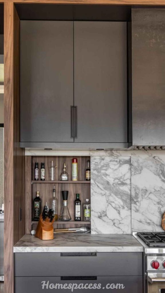 Small Kitchen Ideas: 18 Expert Transformations That Actually Work 16 Backsplash Niches & Built-In Storage Behind the Stove