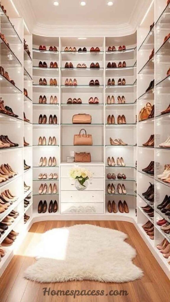 20 Walk In Closet Ideas To Transform Your Space 5 Dedicated Shoe Wall or Shoe Shelving