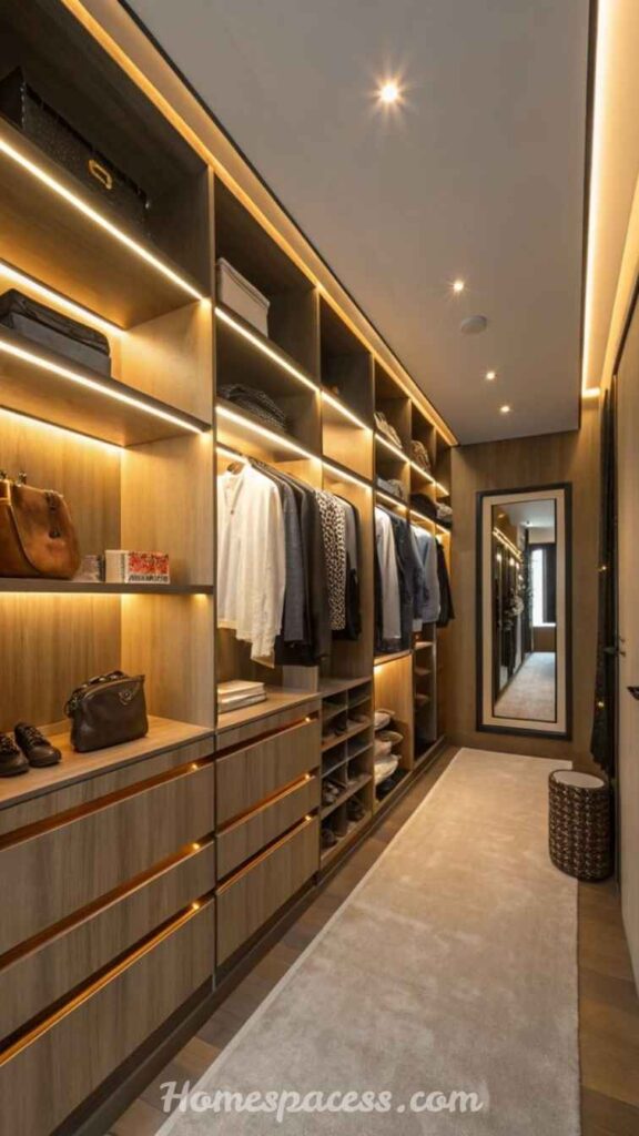 20 Walk In Closet Ideas To Transform Your Space 12 Statement Lighting Design