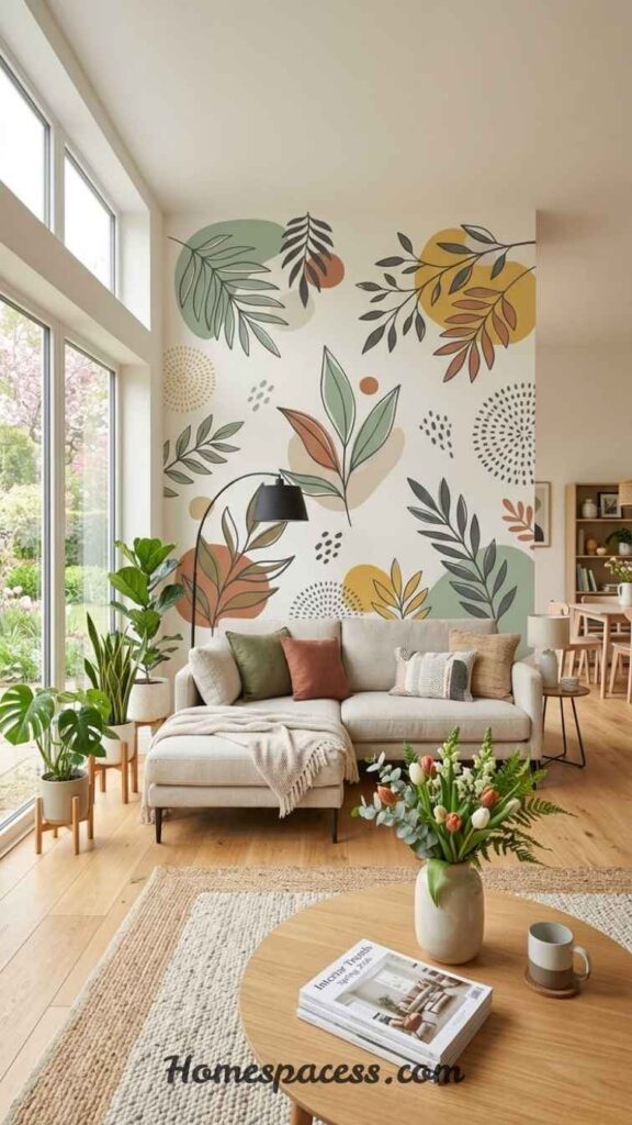 Wall Painting Ideas That Make Your Home Feel Warm and Inviting 11 Nature-Inspired Mural Accent Walls
